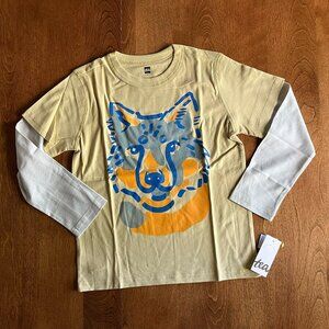 Tea Collection wolf layered tee 7 NWT